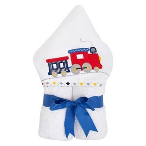 NWT 3 Marthas Everykid Hooded Towel - Train